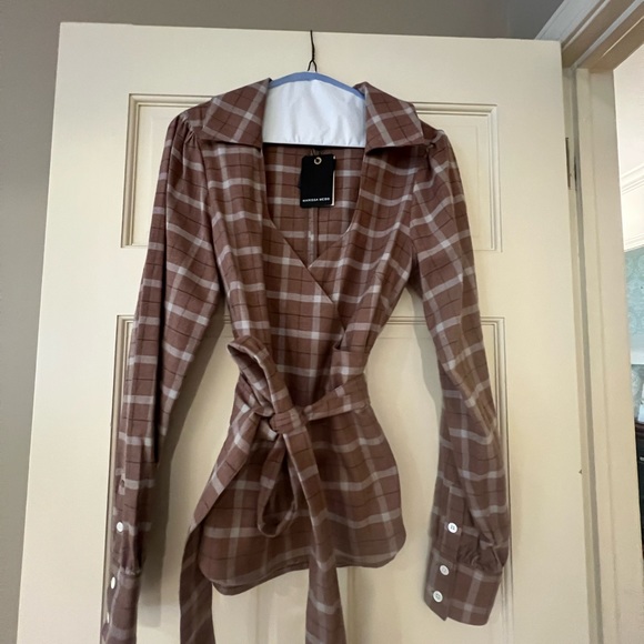 Marissa Webb Mia Lightweight Flannel Wrap Top - Picture 4 of 11